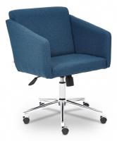 Кресло MILAN хром флок , синий, 32
