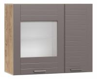Шкаф навесной Livorno, НМ 011.29-01,  Софт Графит, Дуб Бунратти