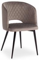 Кресло WIND (mod. 717) ткань/металл, 55х55х80 см, высота до сиденья 48 см, серый barkhat 26/черный (поставляется по 4 шт)