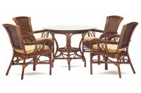 Комплект обеденный Andrea Pecan washed. Фото №1