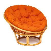 Кресло из ротанга Папасан (Papasan 23/01) + Подушка (Honey (мёд), ткань оранжевая) фото Кресло из ротанга Папасан (Papasan 23/01) + Подушка (Honey (мёд), ткань оранжевая)