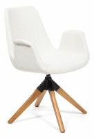 Кресло  ROKIN  (mod. DM4273A)   дерево, металл, ткань, 63*62*90, белый (01-white)