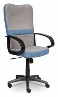 Компьютерное кресло СН757 ткань, Ткань, серый/синий, С27/С24