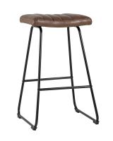 Стул барный Ковбой экокожа коричневый. Фото №1