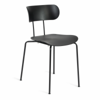 Стул VAN HALLEN (mod. 1534-45) пластик/металл, 45х52х77 см, высота до сиденья 46,5 см, черный/черный (поставляется по 4 шт). Фото №1