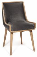 Кресло Secret de Maison BUGATTI ( mod. 20-35) красное дерево/ ткань флок (vittoria noire), 50*58*84 см, Античный дуб/ ткань серая. Фото №1