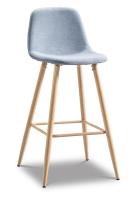 Барный стул 350B голубой/дерево. Фото №1