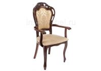 Стул деревянный Bronte вишня с патиной /  бежевый