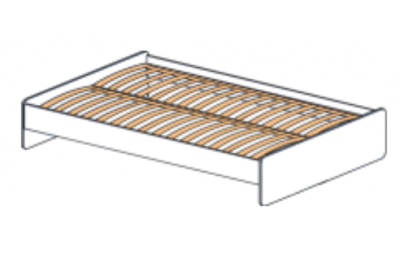 Кровать на каркасе двуспальная Силуэт (1600 х 2000) белый. Фото