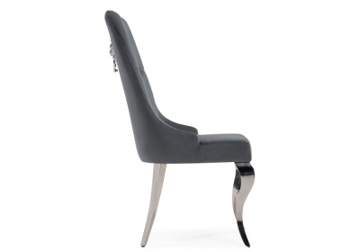 Стул на металлокаркасе Viki dark grey / steel. Фото