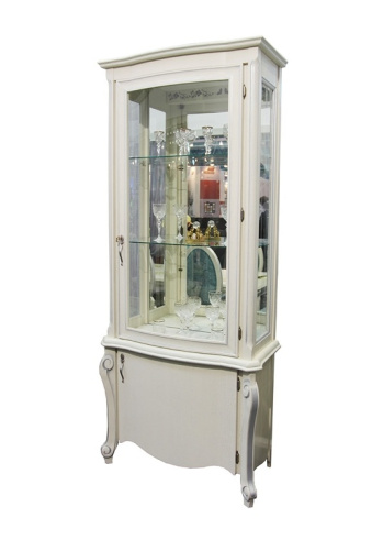 Шкаф с витриной Луиза ММ-257-01/01. Фото №1