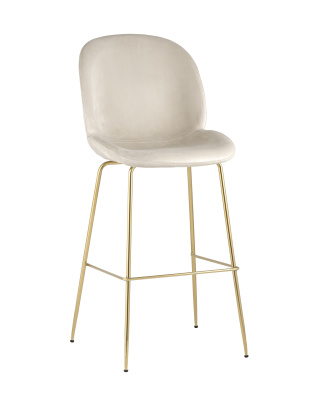 Стул барный Beetle со спинкой бежевый. Фото №2