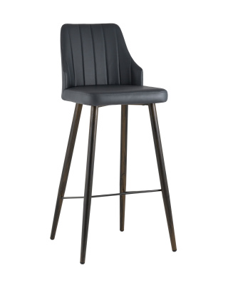Стул барный Коналл экокожа антрацит фото Стул барный Коналл экокожа антрацит. Фото