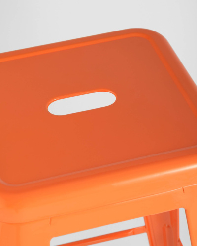 Стул барный TOLIX оранжевый глянцевый. Фото №7