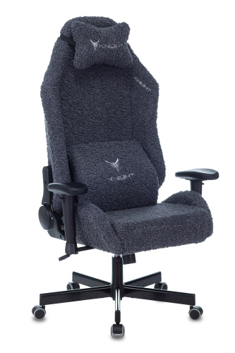 Кресло игровое Knight T1 синий экомех с подголов. крестовина металл. Фото №2