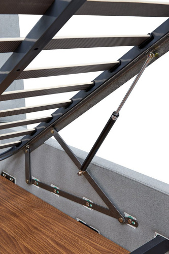 Кровать GC1726 серая с ящиком для белья. Фото №13