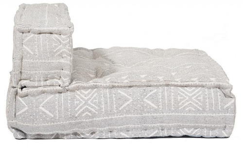 Модуль мягкий со спинкой  Secret De Maison SICILIA (mod. 10097) cotton Kilim, 80х80х43см, серый. Фото №2