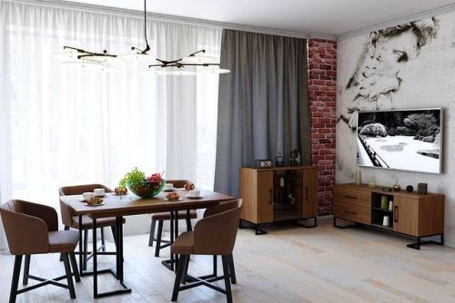 Стол раскладной обеденный Loft 120 Дуб табак. Фото №14