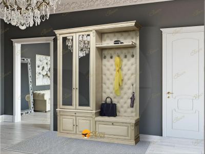 Прихожая со шкафом и вешалкой c зеркалами Б5.11-11(з). Фото