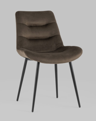 Стул Остин велюр тёмно-коричневый. Фото №3