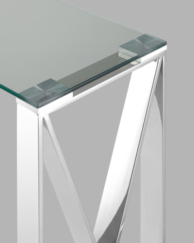 Консоль КРОСС 115*30 серебро. Фото №7