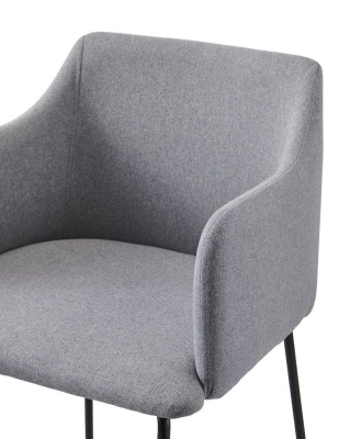 Стул C-961 серый/матовый черный. Фото