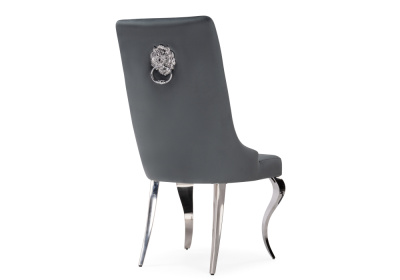 Стул на металлокаркасе Viki dark grey / steel. Фото