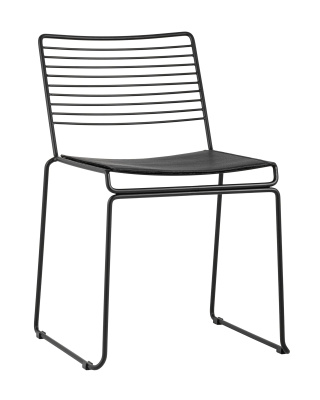 Стул обеденный Danny черный с черной подушкой. Фото