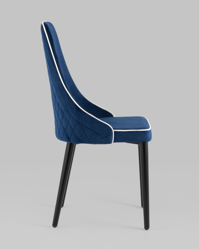Стул Луис с кантом велюр синий. Фото №4