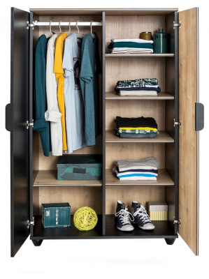 Двухстворчатый шкаф Cilek Black 20.58.1004.00. Фото