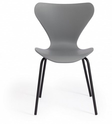 Стул Jacobsen  (mod DC 102)  пластик/металл, 50 х 46 х 82 см , серый 024/черный  (поставляется по 4 шт). Фото №2