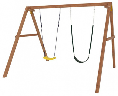 Качели детские Р911-18, коричневый. Фото