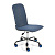 Кресло офисное Rio (экошерсть/кож/зам, синий/металлик)