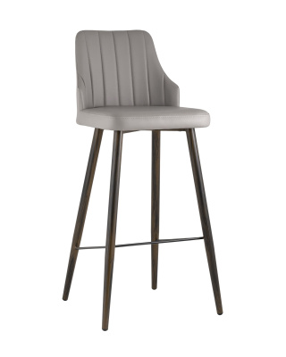 Стул барный Коналл экокожа серый фото Стул барный Коналл экокожа серый. Фото