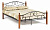Кровать AT-808 Wood slat base дерево гевея/металл, 140*200 см (Double bed), красный дуб/черный