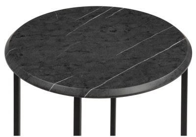Журнальный стол Грейс мрамор черный / черный. Фото