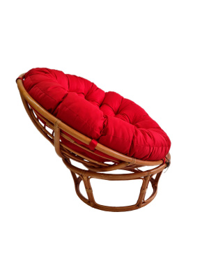 Кресло Папасан 23/01 с красной подушкой фото Кресло Папасан 23/01 с красной подушкой. Фото №4