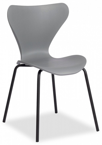 Стул Jacobsen  (mod DC 102)  пластик/металл, 50 х 46 х 82 см , серый 024/черный  (поставляется по 4 шт). Фото №1