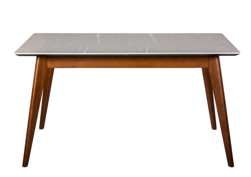 Стол Лунд раскладной 140-180 ОРЕХ-Мрамор Бьянко. Фото №7