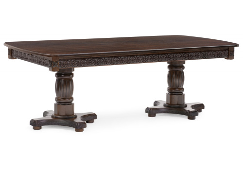 Стол деревянный Морнит 220(320)х110 орех темный / орех. Фото №1