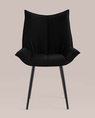 Стул Осло велюр черный фото Стул Осло велюр черный. Фото №5