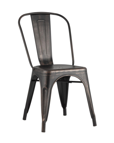 Стул TOLIX черный патина золото. Фото №1