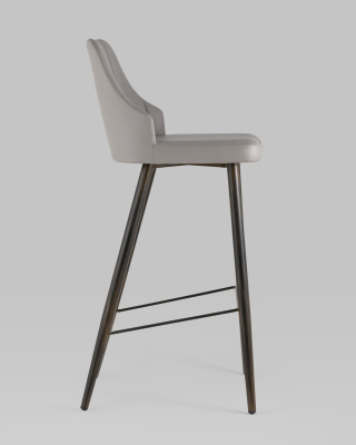 Стул барный Коналл экокожа серый фото Стул барный Коналл экокожа серый. Фото