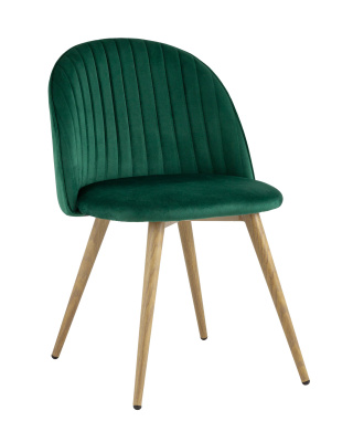 Стул Лион Страйпс велюр зеленый. Фото