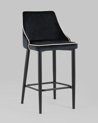 Стул полубарный Коби велюр черный. Фото №3