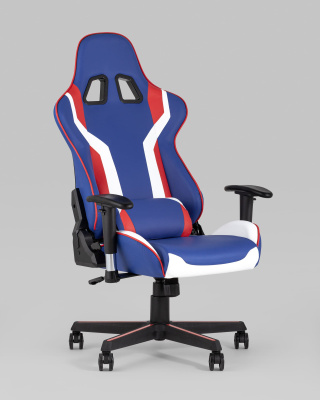 Кресло игровое TopChairs Cherokee синее фото Кресло игровое TopChairs Cherokee синее. Фото №3