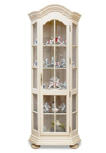 Шкаф с витриной (угловой) Ноктюрн ГМ 5268 С (зеркало). Фото №1