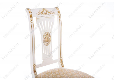 Стул деревянный Roy W/З молочный с патиной. Фото