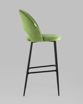 Стул барный Меган велюр травяной фото Стул барный Меган велюр травяной. Фото