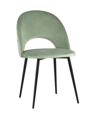 Стул Меган велюр с ромбами фисташковый. Фото